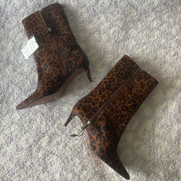 NWT Zara Wide Calf Boots Sz 9 - Picture 10 of 16